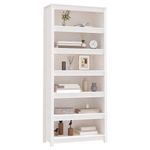 Casa si Gradina - Mobilier - Biblioteci si rafturi - Biblioteci - Biblioteca, alb, 80x35x183 cm, lemn masiv de pin - Infinity.ro
