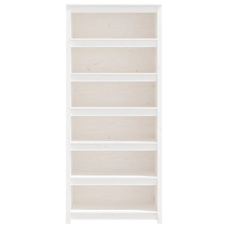 Casa si Gradina - Mobilier - Biblioteci si rafturi - Biblioteci - Biblioteca, alb, 80x35x183 cm, lemn masiv de pin - Infinity.ro