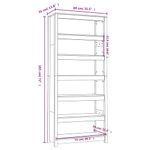 Casa si Gradina - Mobilier - Biblioteci si rafturi - Biblioteci - Biblioteca, alb, 80x35x183 cm, lemn masiv de pin - Infinity.ro
