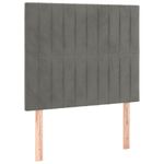 Casa si Gradina - Mobilier - Paturi si accesorii - Accesorii paturi - Tablie de pat cu LED, gri deschis, 80x5x118/128 cm, catifea - Infinity.ro