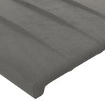 Casa si Gradina - Mobilier - Paturi si accesorii - Accesorii paturi - Tablie de pat cu LED, gri deschis, 80x5x118/128 cm, catifea - Infinity.ro