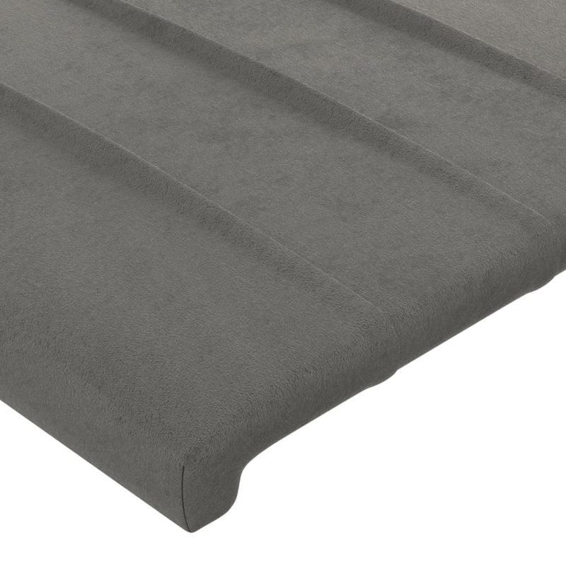Casa si Gradina - Mobilier - Paturi si accesorii - Accesorii paturi - Tablie de pat cu LED, gri deschis, 80x5x118/128 cm, catifea - Infinity.ro
