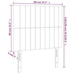 Casa si Gradina - Mobilier - Paturi si accesorii - Accesorii paturi - Tablie de pat cu LED, gri deschis, 80x5x118/128 cm, catifea - Infinity.ro