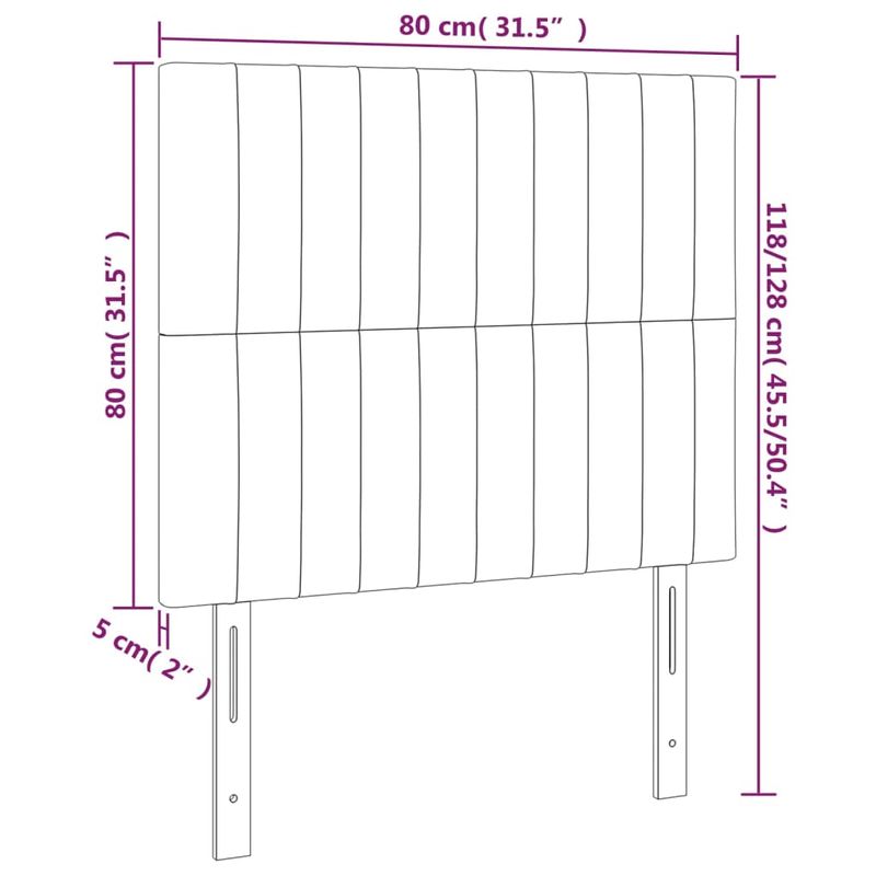 Casa si Gradina - Mobilier - Paturi si accesorii - Accesorii paturi - Tablie de pat cu LED, gri deschis, 80x5x118/128 cm, catifea - Infinity.ro