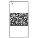 Casa si Gradina - Sanitare - Cazi si cabine de dus - Paravane si usi - Paravan de dus walk-in negru 100x195 cm sticla ESG model piatra - Infinity.ro