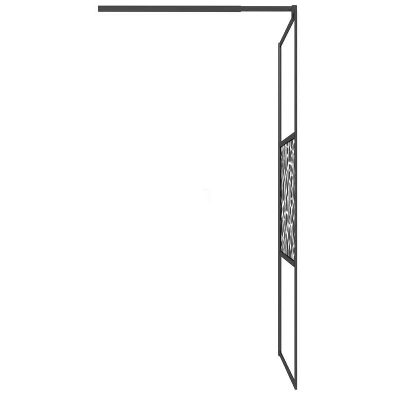 Casa si Gradina - Sanitare - Cazi si cabine de dus - Paravane si usi - Paravan de dus walk-in negru 100x195 cm sticla ESG model piatra - Infinity.ro