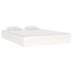 Casa si Gradina - Mobilier - Paturi si accesorii - Paturi - Cadru de pat dublu, alb, 135x190 cm, lemn masiv - Infinity.ro