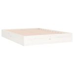 Casa si Gradina - Mobilier - Paturi si accesorii - Paturi - Cadru de pat dublu, alb, 135x190 cm, lemn masiv - Infinity.ro