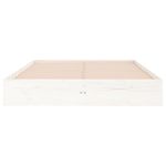 Casa si Gradina - Mobilier - Paturi si accesorii - Paturi - Cadru de pat dublu, alb, 135x190 cm, lemn masiv - Infinity.ro