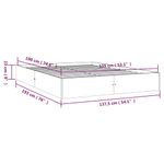 Casa si Gradina - Mobilier - Paturi si accesorii - Paturi - Cadru de pat dublu, alb, 135x190 cm, lemn masiv - Infinity.ro