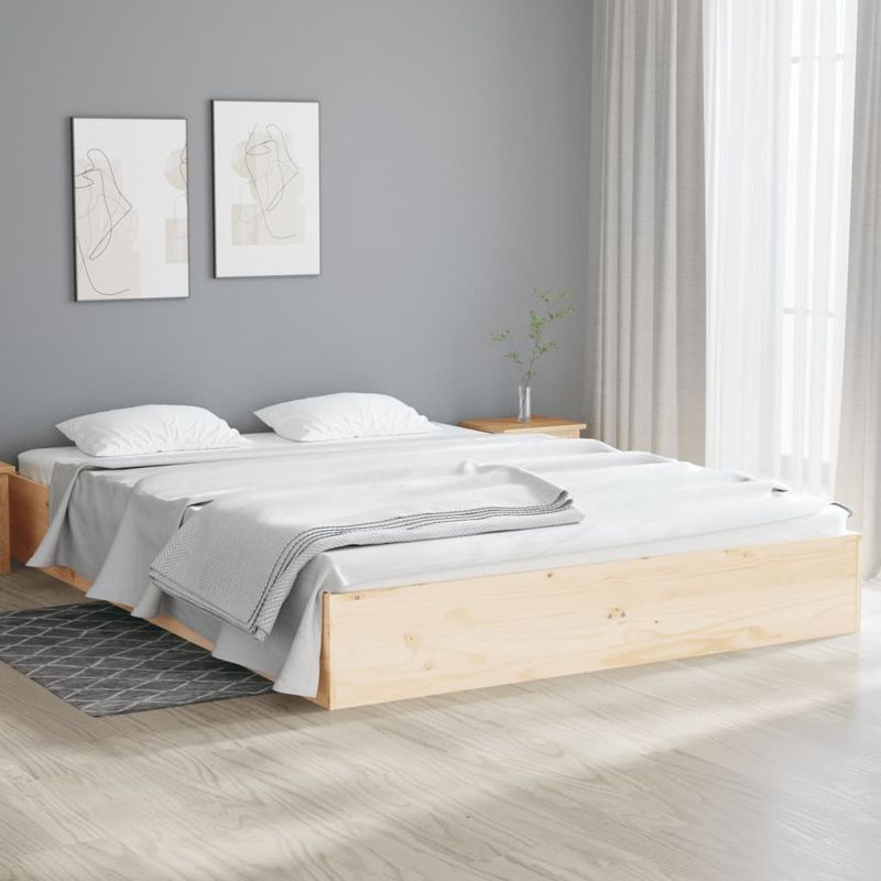 Casa si Gradina - Mobilier - Paturi si accesorii - Paturi - Cadru de pat, 140x190 cm, lemn masiv de pin - Infinity.ro