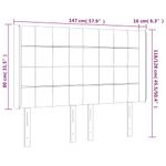 Casa si Gradina - Mobilier - Paturi si accesorii - Accesorii paturi - Tablie de pat cu LED, gri inchis, 147x16x118/128 cm, catifea - Infinity.ro