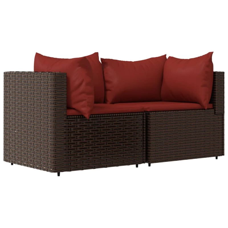 Casa si Gradina - Gradina si terasa - Mobilier exterior - Canapele si fotolii gradina - Set mobilier de gradina cu perne, 3 piese, maro, poliratan - Infinity.ro