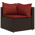 Casa si Gradina - Gradina si terasa - Mobilier exterior - Canapele si fotolii gradina - Set mobilier de gradina cu perne, 3 piese, maro, poliratan - Infinity.ro