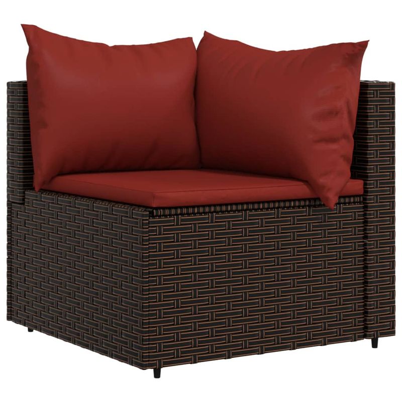 Casa si Gradina - Gradina si terasa - Mobilier exterior - Canapele si fotolii gradina - Set mobilier de gradina cu perne, 3 piese, maro, poliratan - Infinity.ro