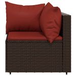 Casa si Gradina - Gradina si terasa - Mobilier exterior - Canapele si fotolii gradina - Set mobilier de gradina cu perne, 3 piese, maro, poliratan - Infinity.ro