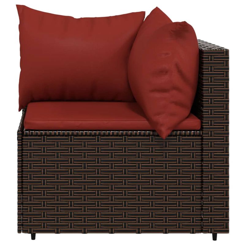 Casa si Gradina - Gradina si terasa - Mobilier exterior - Canapele si fotolii gradina - Set mobilier de gradina cu perne, 3 piese, maro, poliratan - Infinity.ro