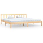 Casa si Gradina - Mobilier - Paturi si accesorii - Paturi - Cadru de pat, 200x200 cm, lemn masiv de pin - Infinity.ro