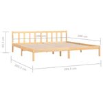 Casa si Gradina - Mobilier - Paturi si accesorii - Paturi - Cadru de pat, 200x200 cm, lemn masiv de pin - Infinity.ro