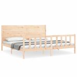 Casa si Gradina - Mobilier - Paturi si accesorii - Paturi - Cadru de pat cu tablie, lemn masiv de pin - Infinity.ro