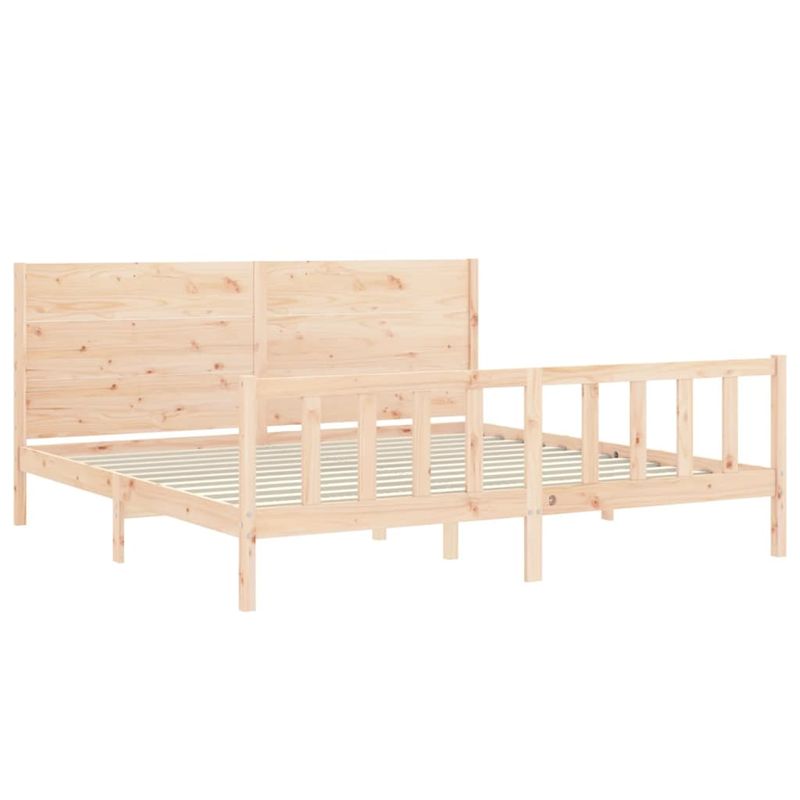 Casa si Gradina - Mobilier - Paturi si accesorii - Paturi - Cadru de pat cu tablie, lemn masiv de pin - Infinity.ro