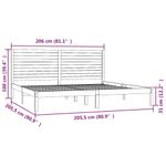 Casa si Gradina - Mobilier - Paturi si accesorii - Paturi - Cadru de pat mic single, 200x200 cm, lemn masiv - Infinity.ro