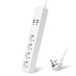 Casa si Gradina - Electrice - Accesorii electrice - Prelungitoare, triple, fise - Prelungitor BKL-03 Alb, 4 prize, 4xUSB 5V/4,2A, 2xType-C 4A, 2m, 3000W, protectie suprasarcina, anti-static - Infinity.ro