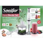 Electronice si Electrocasnice - Electrocasnice bucatarie - Mixere, tocatoare & roboti de bucatarie - Blendere si mini tocatoare - Set Blender 3 in 1 Sonifer SF-8044 cu putere 500W, Mixer vertical , functie Turbo, Multifunctional, Alb - Infinity.ro