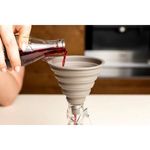 Casa si Gradina - Bucatarie si vesela - Ustensile bucatarie - Site bucatarie, strecuratori si accesorii - Palnie pliabila din silicon, gri - Infinity.ro