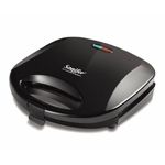 Electronice si Electrocasnice - Electrocasnice bucatarie - Preparare paine - Sandwich-maker - Sandwich maker Sonifer, 750w, placa antiaderenta, 2 compartimente, negru, 24x23x8 cm - Infinity.ro