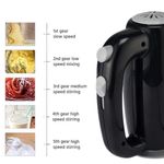 Electronice si Electrocasnice - Electrocasnice bucatarie - Mixere, tocatoare & roboti de bucatarie - Mixere - Mixer de mana Sonifer SF-7012, 250W, Teluri si carlige metalice, Negru - Infinity.ro