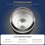 Casa si Gradina - Bucatarie si vesela - Accesorii bar - Termosuri si Cani termos - Termos pentru alimente, 1000 ml, Otel inoxidabil, perete dublu, Negru - Infinity.ro