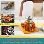Casa si Gradina - Bucatarie si vesela - Vase pentru gatit - Ceainice si infuzoare - Ceainic cu infuzor, recipient pentru ceai/cafea, 800 ml, transparent - Infinity.ro