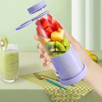 Electronice si Electrocasnice - Electrocasnice bucatarie - Mixere, tocatoare & roboti de bucatarie - Blendere si mini tocatoare - Mini Blender Electric Omega, Portabil/Compact, Multifunctional, Capacitate 420ml,  Mov - Infinity.ro