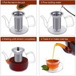 Casa si Gradina - Bucatarie si vesela - Vase pentru gatit - Ceainice si infuzoare - Ceainic cu infuzor, recipient pentru ceai/cafea, 800 ml, transparent - Infinity.ro