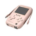 PC, gaming si accesorii - Gaming - Console gaming - Consola portabila 2 in 1 cu 500 de jocuri, Power Bank 10000 mAh cu fire type C si lightning - Infinity.ro