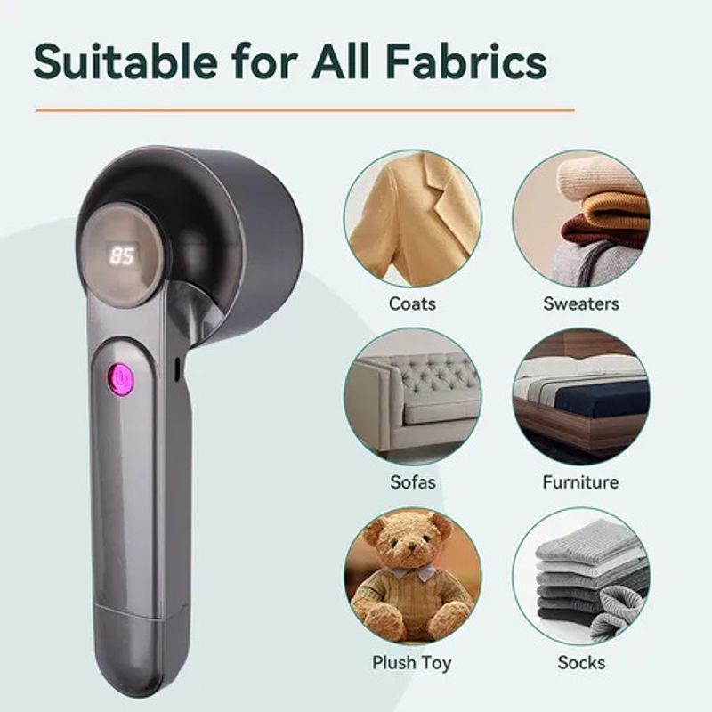 Market - Spalare si intretinere rufe - Produse intretinere textile - Intretinere textile - Aparat electric pentru indepartarea scamelor cu rola inclusa, Acumulator, Display LED - Infinity.ro