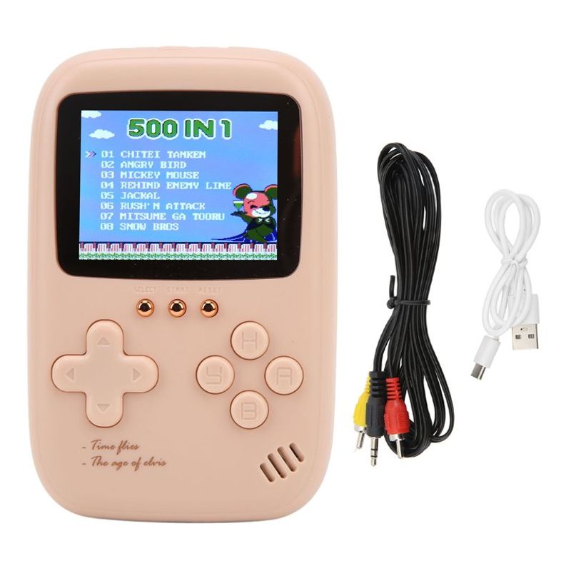 PC, gaming si accesorii - Gaming - Console gaming - Consola portabila 2 in 1 cu 500 de jocuri, Power Bank 10000 mAh cu fire type C si lightning - Infinity.ro