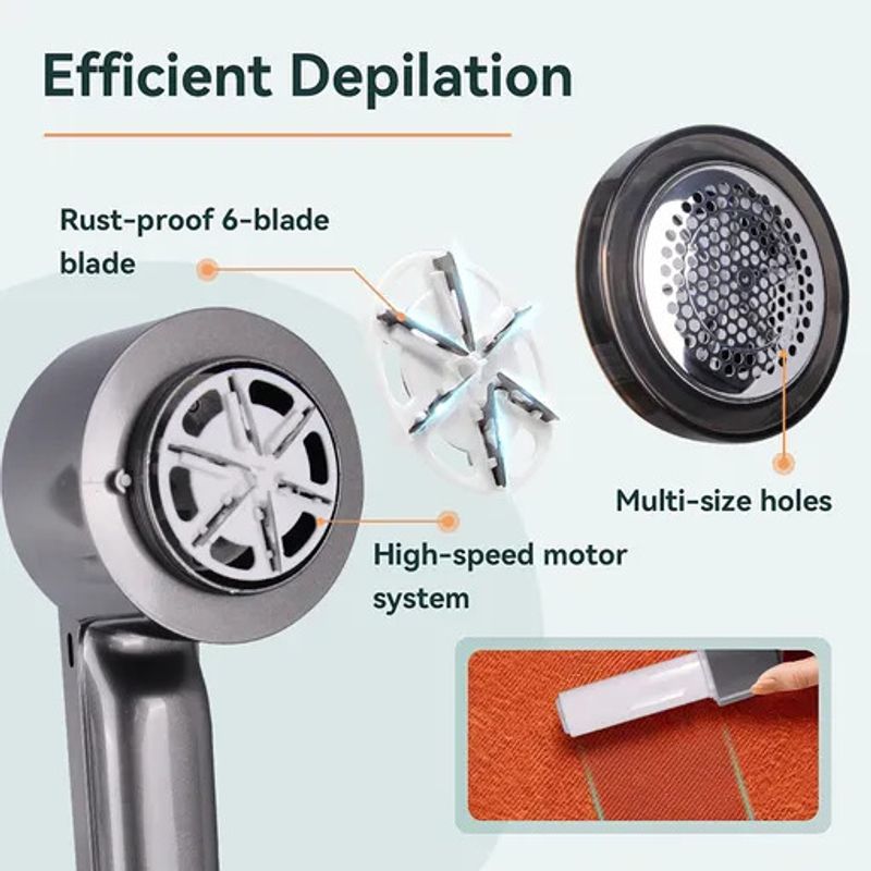 Market - Spalare si intretinere rufe - Produse intretinere textile - Intretinere textile - Aparat electric pentru indepartarea scamelor cu rola inclusa, Acumulator, Display LED - Infinity.ro