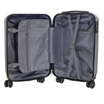 Sport si Outdoor - Articole de voiaj - Trolere - Troler voiaj, 4 roti duble 360 grade, ABS, inchidere cifru, agatator, Negru, 33x23x55cm - Infinity.ro