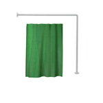 Casa si Gradina - Sanitare - Suporturi si accesorii baie - Suporturi baie - Set bara din otel, 2 bucati, pe colt 90 x 90 cm, cu perdea dus 180X180 cm, Verde, cu inele de fixare - Infinity.ro