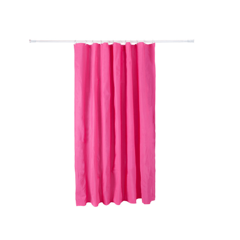 Casa si Gradina - Sanitare - Cazi si cabine de dus - Paravane si usi - Set bara din otel, 2 bucati, pe colt 90 x 90 cm, cu perdea dus 180X180 cm, Rosu, cu inele de fixare - Infinity.ro