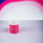 Casa si Gradina - Decoratiuni - DIY - Articole mercerie - Snur rasucit cerat din poliester pentru bijuterii Crisalida, diametru 0,8 mm, lungime 9 m, Roz neon - Infinity.ro