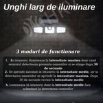 Casa si Gradina - Corpuri si surse de iluminat - Veioze si lampi - Lampadare - Lampa LED de perete cu incarca solara, 3 corpuri, 15W,rezistenta la apa IP65, raza actiune 25 m2,unghi larg de iluminare - Infinity.ro