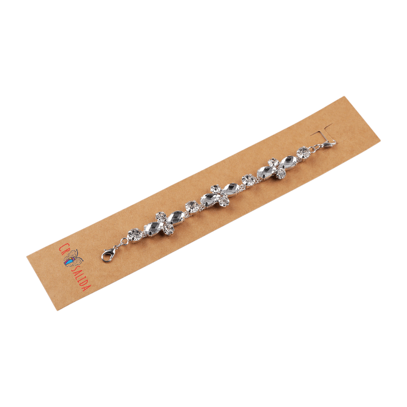 Casa si Gradina - Decoratiuni - DIY - Articole mercerie - Ornament vestimentar cu strasuri Crisalida, 1.7 x 16 cm, Argintiu - Infinity.ro
