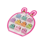 Fashion, accesorii si bijuterii - Copii - Accesorii copii - Accesorii pentru par copii - Set 10 clesti pentru par Crisalida, dimensiuni 2 x 2.4 cm, Fundite multicolor - Infinity.ro