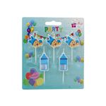 Casa si Gradina - Decoratiuni - Decoratiuni petrecere - Accesorii pentru petrecere - Set 5 lumanari party baby boy - Infinity.ro