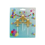 Casa si Gradina - Decoratiuni - Decoratiuni petrecere - Accesorii pentru petrecere - Set 3 lumanari party model avion - Infinity.ro