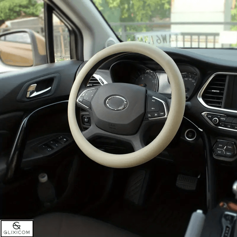 Auto si Moto - Intretinere auto - Huse auto - Husa Volan Silicon Universala Glixicom Bej Lavabila si Antialunecare Compatibilitate pentru Diametru intre 33 - 40 cm - Infinity.ro