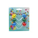 Casa si Gradina - Decoratiuni - Decoratiuni petrecere - Accesorii pentru petrecere - Set 6 lumanari party mingiute zambarete - Infinity.ro